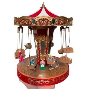 Mr Christmas Merry Brite Swing Carousel Music Not Working Vintage Decor FLAWED